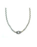 The Eva Lock Necklace: Silver Rolo Chain