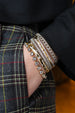 Silver & Diamond Cuban Link Bangle
