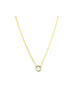 14K Gold Simple Link 12mm Lock Necklace