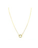 22" 14K Gold Small Cable Chain 12mm Simple Lock Necklace