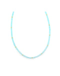 3mm Sky Blue Zircon Rondelle Necklace