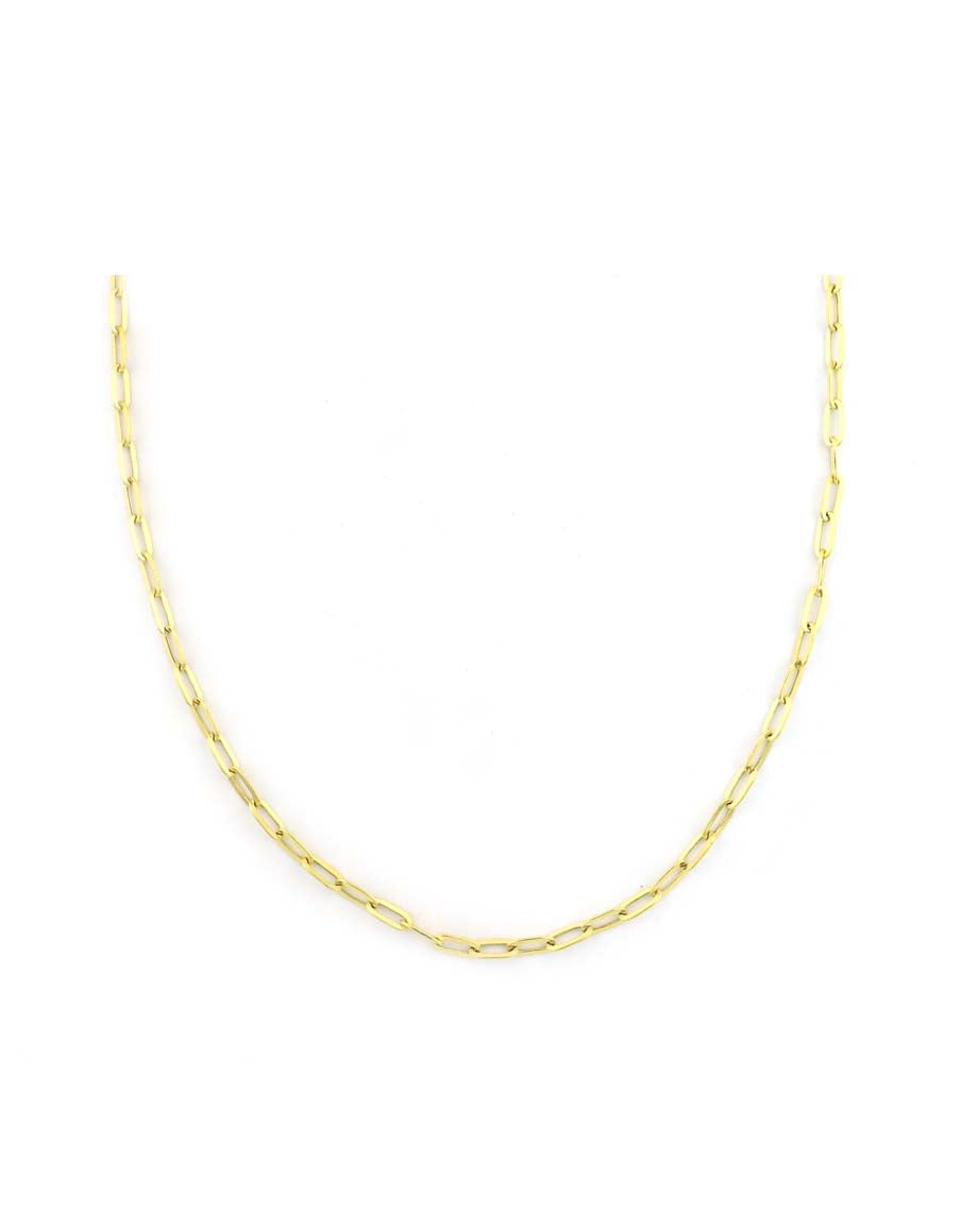 3.3x7.5mm Small 14K Flat Gold Paper Clip Chain