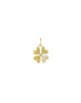 Mini 14K Gold Diamond Clover Charm