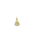 14K Gold Diamond Edge Shell Charm