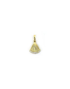 14K Gold Diamond Edge Shell Charm
