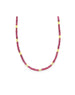 4mm Smooth Pink Tourmaline Trio Rondelle Necklace