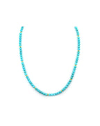 4mm Smooth Round Turquoise Rondelle Necklace
