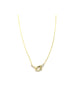 14K Gold Snake Chain Diamond Lock Necklace