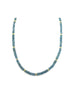 Steel Blue Kyanite Gold Rondelle Necklace