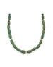 Teal Watermelon Chevron African Glass Bead Necklace
