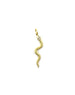 14K Gold Marquis Diamond Textured Snake Charm