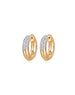 3/4" 14K Gold Diamond Top Tube Hoops