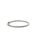 Thin Silver Diamond Oval Bangle