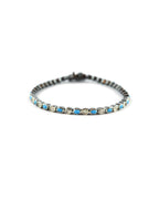 Mini Polki Diamond Turquoise Tennis Bracelet