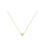 14K Gold Mini Baguette Heart Necklace