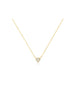 14K Gold Mini Baguette Heart Necklace