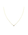 14K Gold Illusion Emerald Cut Diamond Necklace