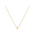 Itty Bitty 14K Gold Bottom Diamond Heart Necklace