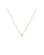 Itty Bitty 14K Gold Bottom Diamond Heart Necklace
