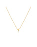 Itty Bitty 14K Gold Bottom Diamond Heart Necklace
