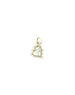 Small 14K Gold Mother of Pearl CZ Framed Heart Charm