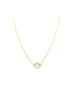 Tiny Flat  14K Gold Paper Clip Chain 12mm Lock Necklace