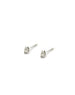 Tiny 14K Gold Pear Diamond Studs