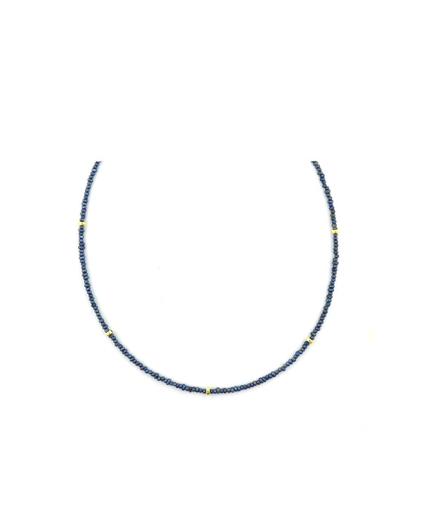 Seed Peacock Pearl Rondelle Necklace