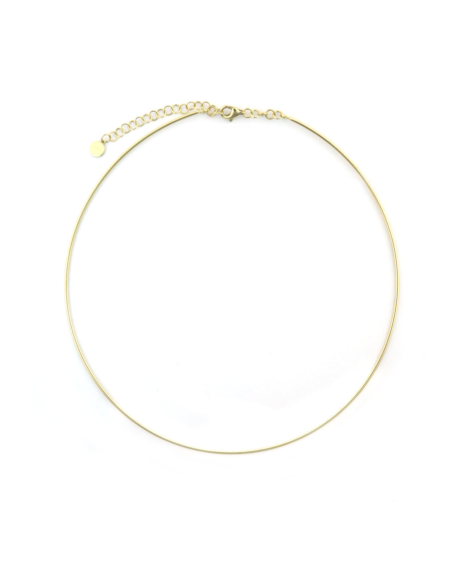 13" 14K Gold 1.2mm Tube Choker