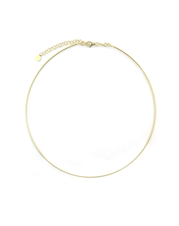 13" 14K Gold 1.2mm Tube Choker