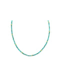 2mm Tube Heishi Turquoise Rondelle Necklace