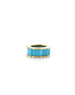14K Gold Bezel Turquoise Oval Charm Spacer