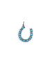 Alternating Silver Diamond Turquoise Horseshoe Charm