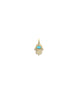 14K Gold Mini Diamond Turquoise Hamsa