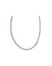 Zircon Turquoise Mix Rondelle Necklace
