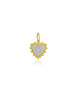 14K Gold Diamond Fanned Heart Charm