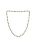 Two Tone Round White Topaz Tennis Necklace