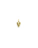 14K Gold White Enamel Edge Diamond Heart Charm