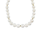 White Freshwater Pearl Rondelle Knotted Necklace