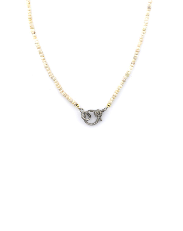 The Eva Lock Necklace: 3mm White Pyrite