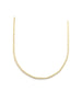 14K Gold Thin Diamond Choker - White Diamonds
