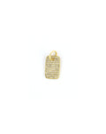 14K Gold Small Diamond Dog Tag