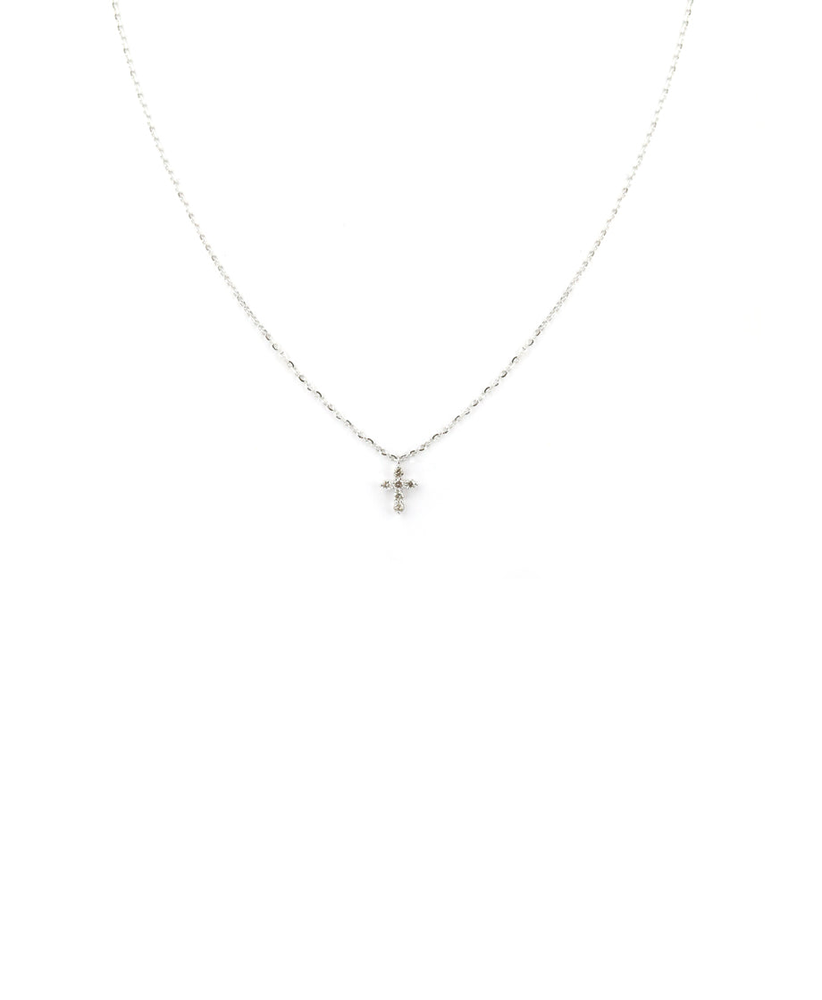 9ct White Gold Diamond Cross Pendant | Prouds