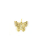 14K Gold Retro Butterfly Charm