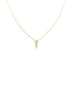 14K Gold Simple Cut Out Angel Wing Necklace