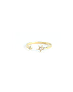 14K Gold Open Diamond Star Ring