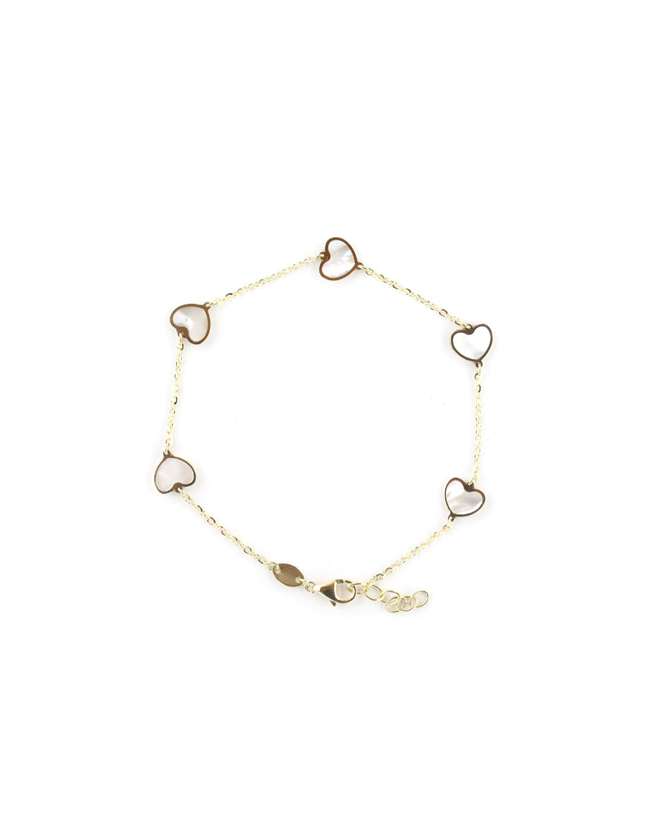 Mother of Pearl Bracelet with 14K Gold