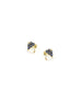 14K Gold Sapphire Mushroom Studs