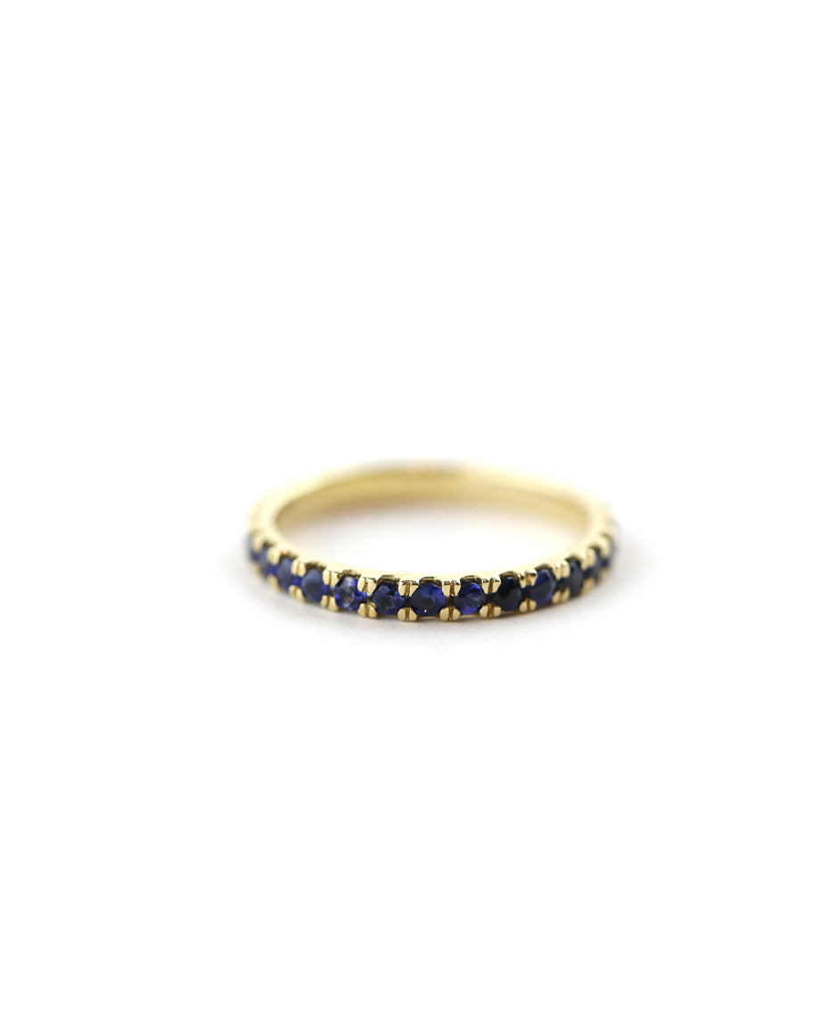 14K Gold Prong Sapphire Eternity Band