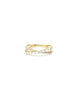 14K Gold Baguette Diamond X Ring